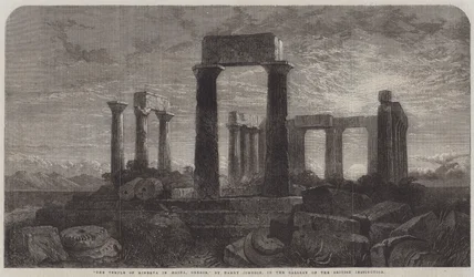 Le temple de Minerve à Égine, Grèce